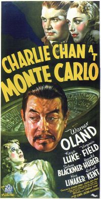Poster del film Chan Monte Carlo 1937 stampa su tela