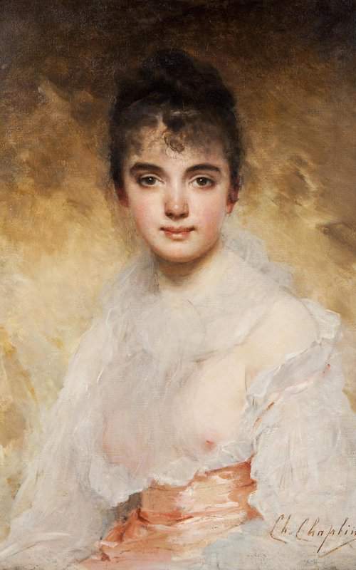 Chaplin Charles A Portrait Of A Young Woman canvas print