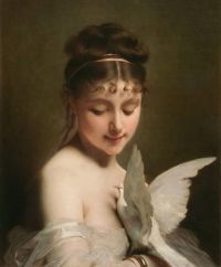 Chaplin Charles Young Woman With A Dove