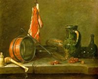 Chardin Eine magere Diät mit Kochutensilien
