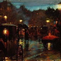 Charles Courtney Curran Paris At Night