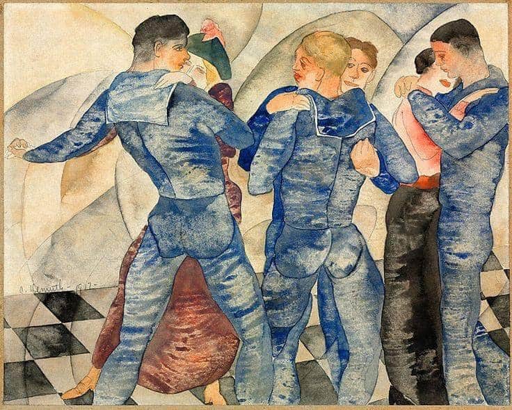 Tableaux sur toile, Charles Demuth Dancing Sailors 1917 복제