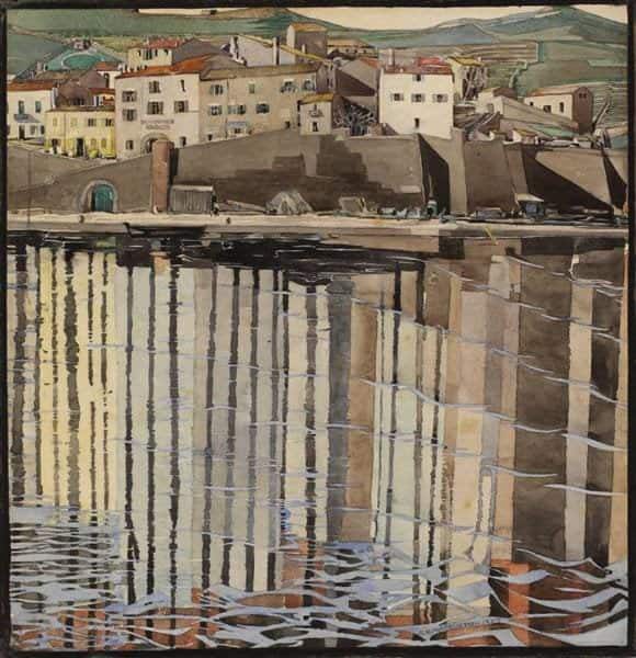 Tableaux sur toile, Reproduktion von Charles Rennie Mackintosh La Rue Du Soleil Port Vendres 1926