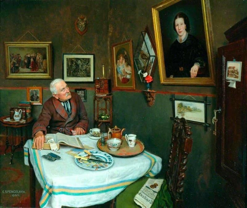 Tableaux sur toile, reproduction de Charles Spencelayh Mother 1944