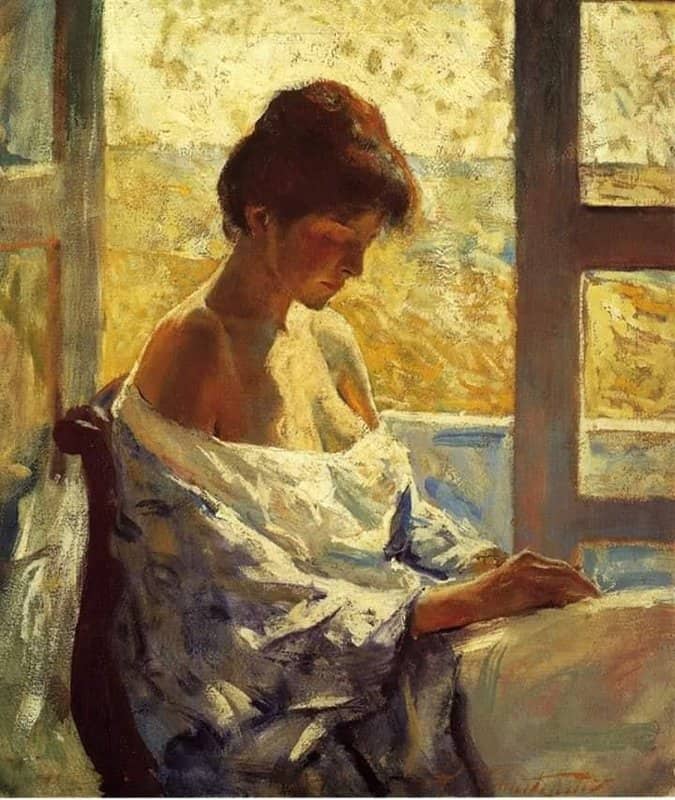 Tableaux sur toile, reproduction de Charles Webster Hawthorne By The Window 1912