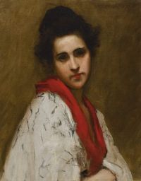 Chase William Merritt Portrait Of A Woman