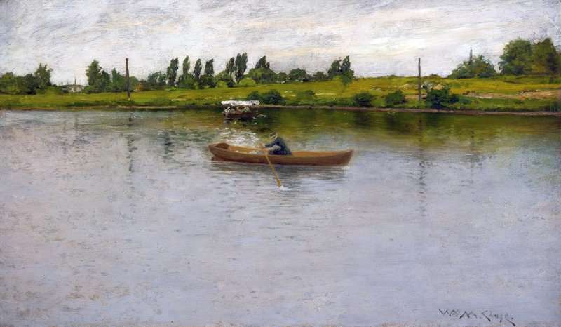 Chase William Merritt Pulling For Shore Ca. 1886 canvas print