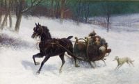 Chelminski Jan Van A Ride In The Snow Leinwanddruck