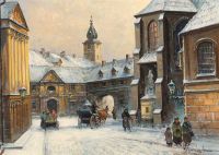 Chmielinski Wladyslaw Szene von Krakau im Winter