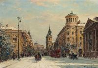 Chmielinski Wladyslaw View Of Warsaw In Winter 1 canvas print