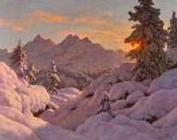 Choultse Ivan Fedorovich Winter Evening Engadine