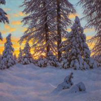 Choultse Ivan Fedorovich Winter Sonnenuntergang