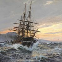 Christian Molsted La fragata de Jutlandia frente a Plymouth 1897