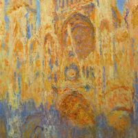 كلود مونيه - واجهة كاتدرائية روان عند غروب الشمس