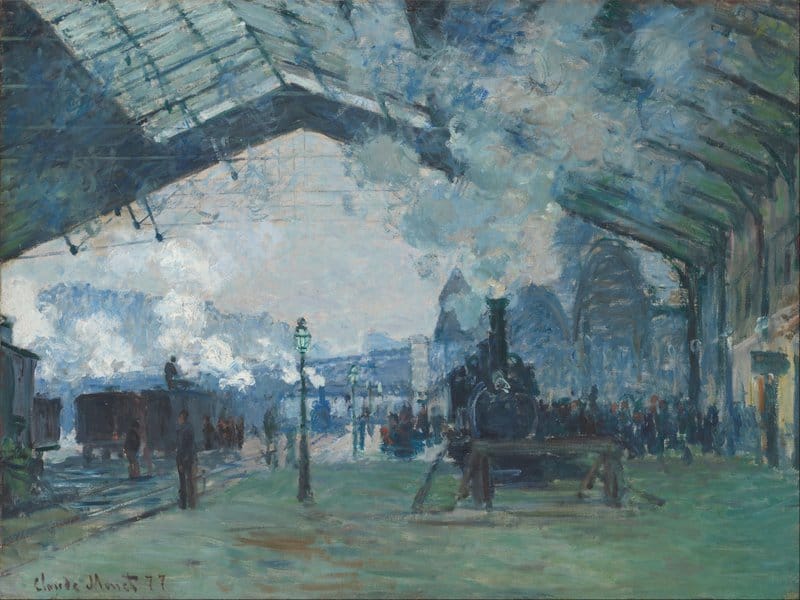 Claude Monet Arrival Of The Normandy Train Gare Saint Lazare canvas print