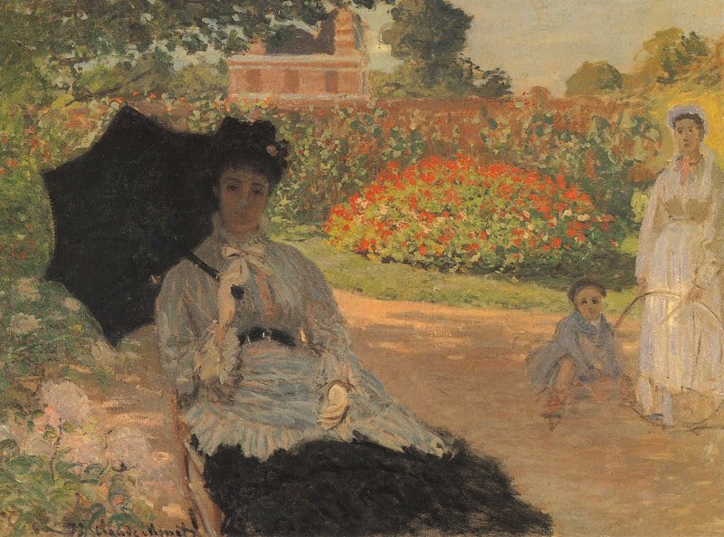 Claude Monet Camille In The Garden With Jean And His Nanny canvas print