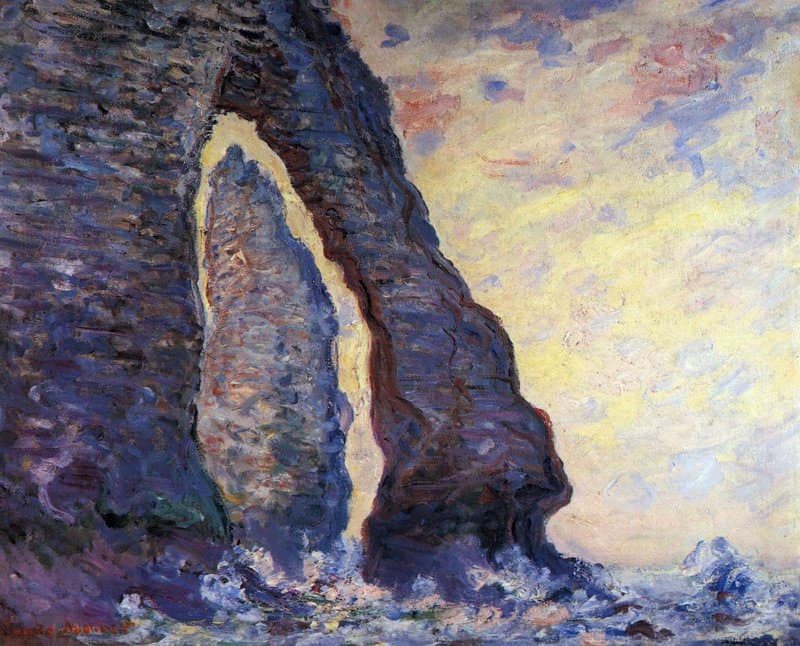 Claude Monet La Porte D Aval And The Needle At Etretat canvas print