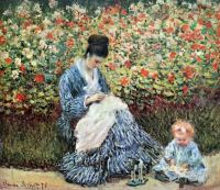 Claude Monet Madame Monet And Child canvas print