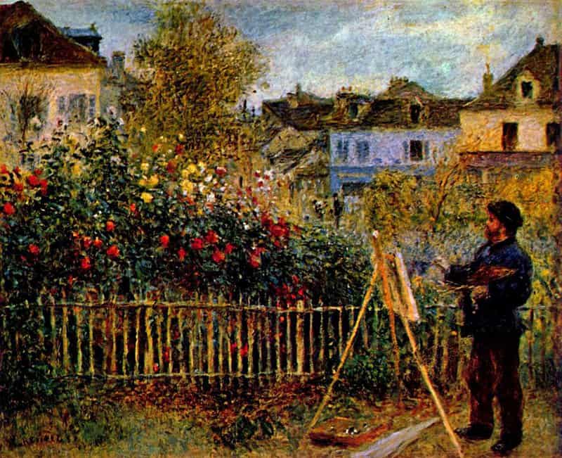 Claude Monet Monet Painting In His Garden In Argenteuil canvas print