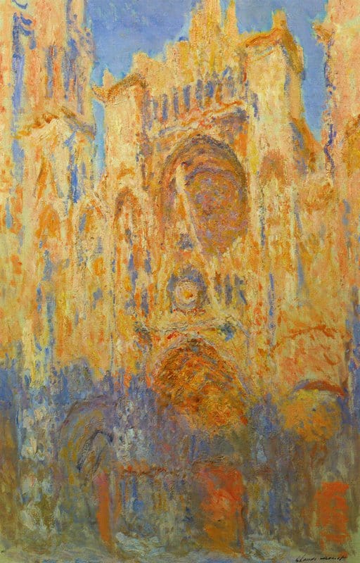 Claude Monet Rouen Cathedral Facade At Sunset canvas print