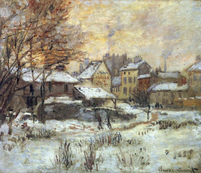 Claude Monet Snow At Sunset Argenteuil In The Snow canvas print