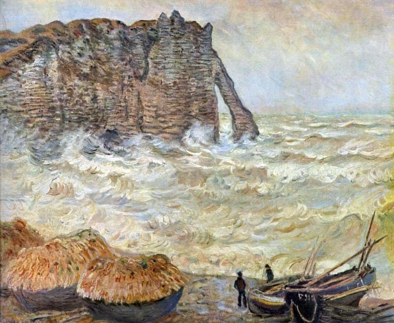 Claude Monet Stormy Sea La Porte D Aval canvas print