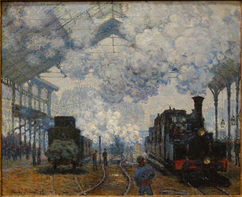 Claude Monet The Gare Saint-lazare Arrival Of A Train canvas print