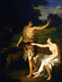 Cuadro Claudio Lorenzale Venus y Adonis 1842