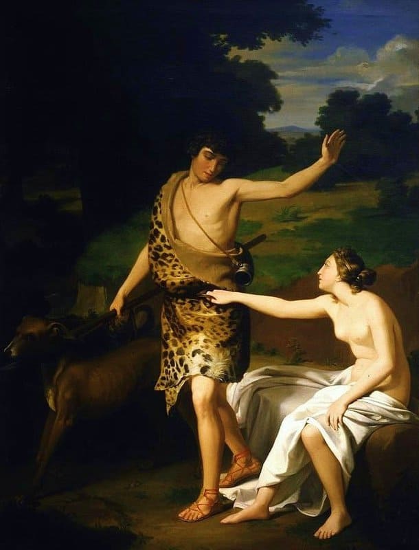 Tableaux sur toile, reproduction de Claudio Lorenzale Venus And Adonis 1842