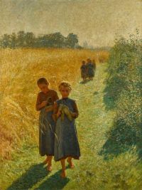 Claus Emile Girls In The Field 1892