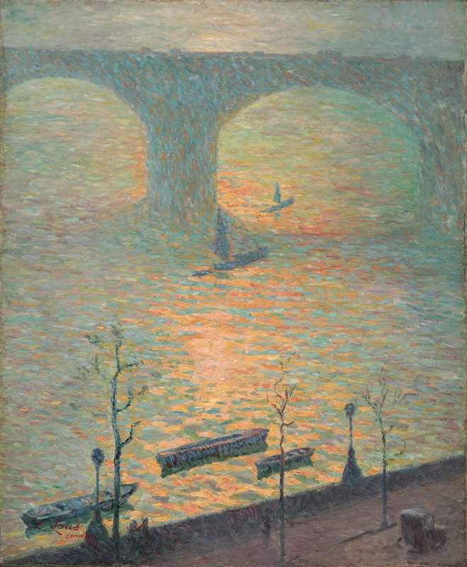 Claus Emile Sun Effect On The River Thames canvas print