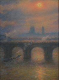 منظر كلاوس إميل لنهر التايمز 1916