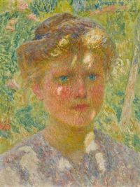 Claus Emile Young Girl With Blond Hair canvas print