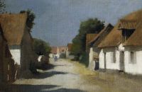 Clausen George A Sunny Village Street France