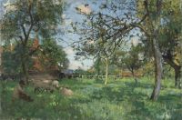 Clausen George In The Orchard 1881 canvas print