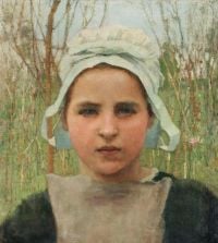 Clausen George Marie A Peasant Girl Of Quimperle 1882 canvas print