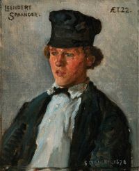 Clausen George Portret Van Leendert Spaander Op 22 Jarige Leeftijd 1878 canvas print
