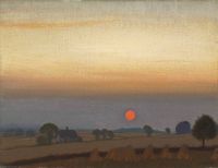 Clausen George Sunset Ca. 1928 canvas print