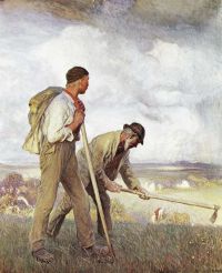 كلاوسن جورج الصبي والرجل 1908 مطبوعة على القماش
