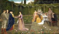 Clifford Edward A Lunch Party At Ashridge House Depicting From Left To Right canvas print