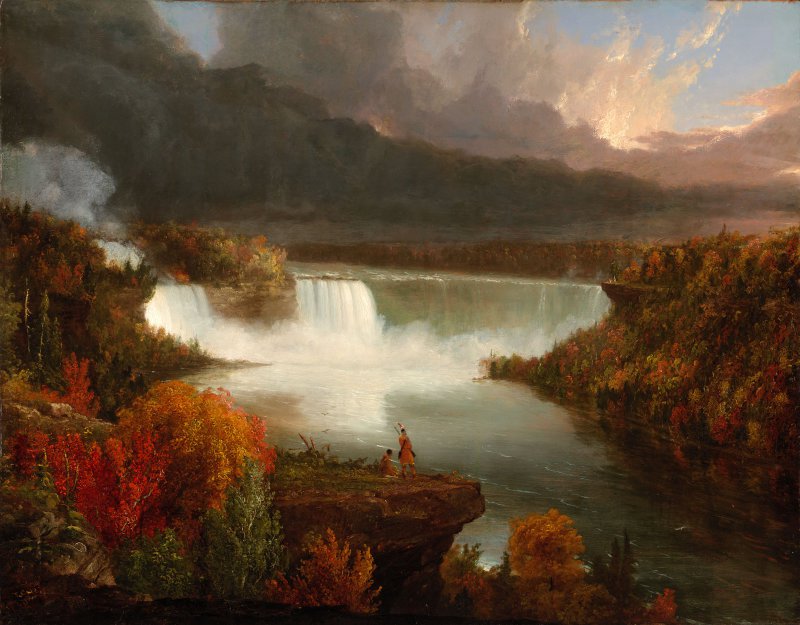 Cole Distant View Of Niagara Falls canvas print