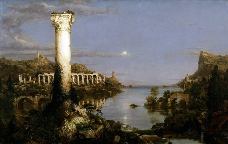 Cole Thomas The Course Of Empire   5   Desolation 1836 canvas print