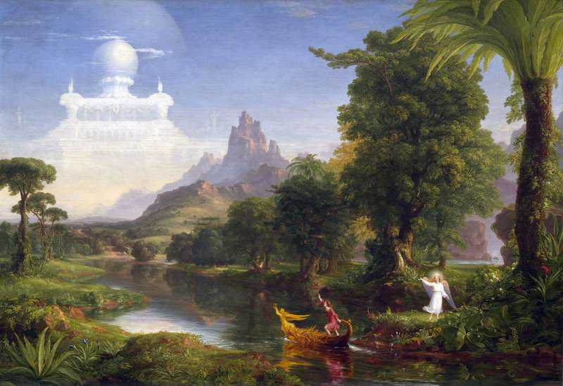 Cole Thomas The Voyage Of Life   2   Youth 1840 canvas print