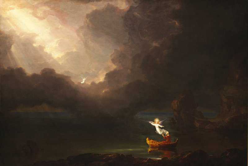 Cole Thomas The Voyage Of Life   4   Old Age 1842 canvas print