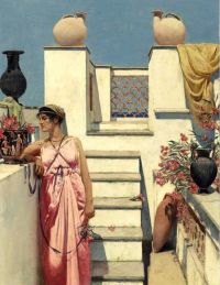 كولمان تشارلز كاريل A Rooftop In Capri 1901 قماش مطبوع
