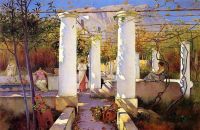 Coleman Charles Caryl In The Shade Of The Vines Capri 1898 canvas print