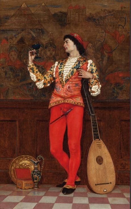 Coleman Charles Caryl Interior With Lute Player 1875 canvas print