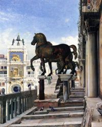 Coleman Charles Caryl The Bronze Horses Of San Marco 1885 canvas print