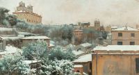 Coleman Charles Caryl View Of The Pincio In Rome With The Villa Medici And The Trinata Dei Monti 1887 canvas print