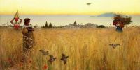 Coleman Charles Caryl Women In The Wheat Fields Anacapri 1887